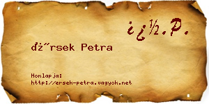 Érsek Petra névjegykártya