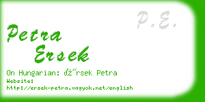 petra ersek business card